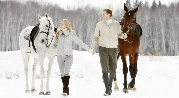 Зимняя конная прогулка для двоих