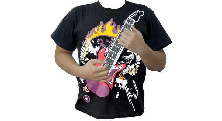 Интерактивная футболка-гитара