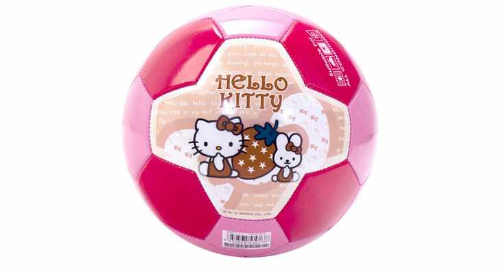 Розовый футбольный мяч для девочки